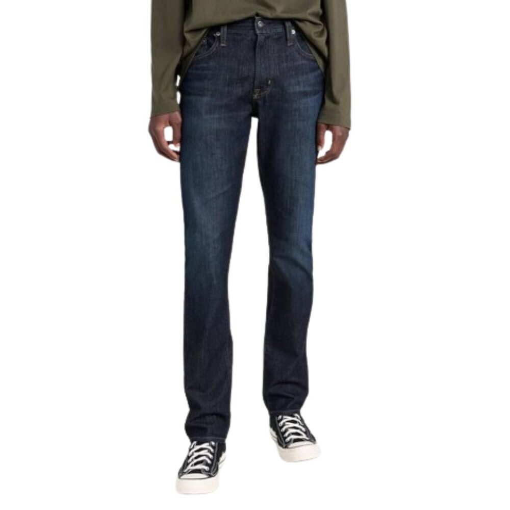 EUC AG Adriano Goldschmied Jeans Mens 42x32 Dark Blue The Graduate Tailored Leg